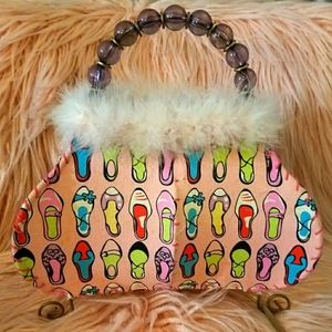 Pink Purse Shaped Accent Light Shoe Pattern Lamp